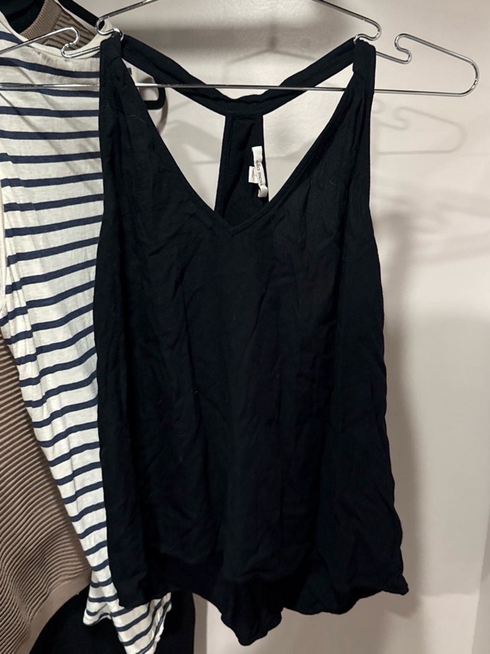 Ella Moss Black V-Neck Racerback Tank